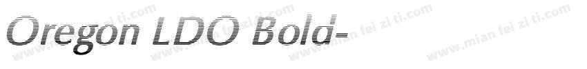 Oregon LDO Bold字体转换